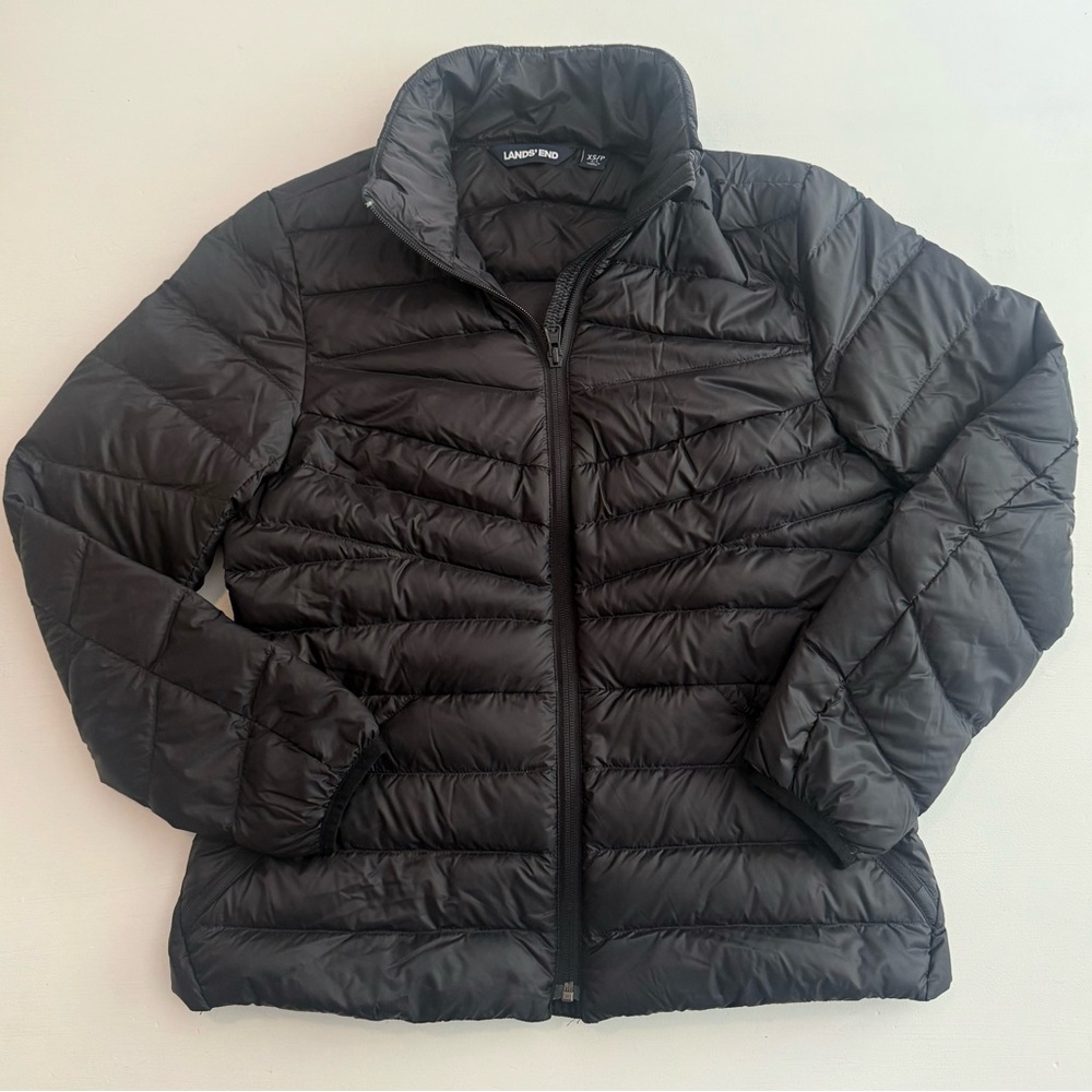 Lands' End Women's Black Puffer Jacket